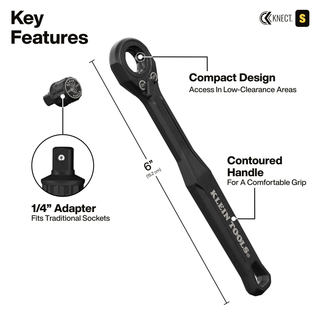 Klein Tools 65302KNECT KNECT Pass-Through and Impact Socket Set, SAE and Metric, 33-Piece