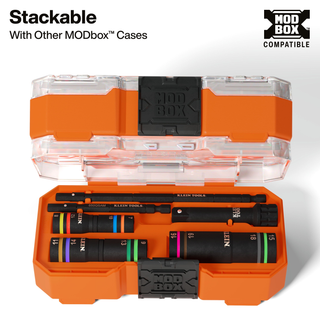 Klein Tools 653MQS KNECT Quad-12 Heavy-Duty Impact Flip Sockets, SAE and Metric, 6-Piece