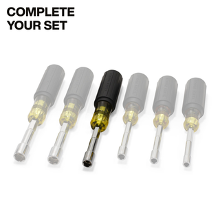 Klein Tools 65410M Metric Color-Coded Nut Driver, Heavy-Duty Hollow-Shaft, 10 mm