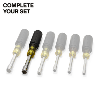 Klein Tools 65412MAGM Metric Magnetic Color-Coded Nut Driver, Heavy-Duty Hollow-Shaft, 12 mm