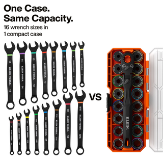 Klein Tools 65431LP KNECT Ratcheting 17-in-1 Low-Profile Socket Wrench Set