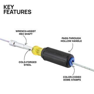 Klein Tools 65438 Color-Coded Hollow-Shaft Heavy-Duty Nut Driver, 3/8"