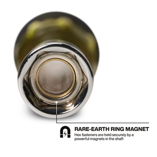 Klein Tools 65410MAGM Metric Magnetic Color-Coded Nut Driver, Heavy-Duty Hollow-Shaft, 10 mm