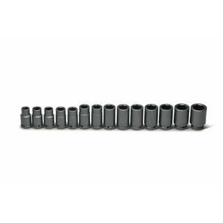 Wright Tool 660 3/4" Drive 6 Pt. Standard Impact Socket Set 14 Pc