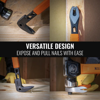 Klein Tools 66093 Nail Puller with Integrated Dimpler, 12"