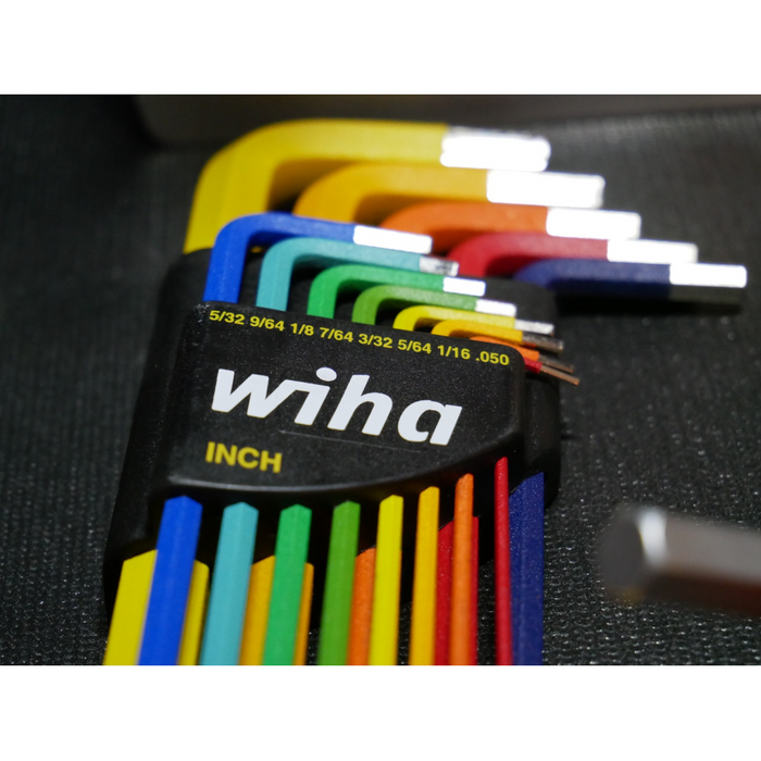 Wiha Tools 66981 Ball End Color Coded Inch Hex L-Key Set, 13 Pc.