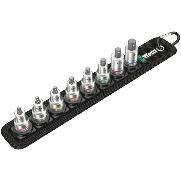 Wera Belt B Imperial 1 Zyklop In-Hex-Plus bit socket set with holding function, 3/8" drive, 8 pieces