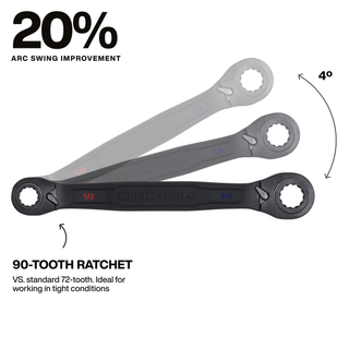 Klein Tools 68215 4-in-1 Ratcheting Wrench, Medium