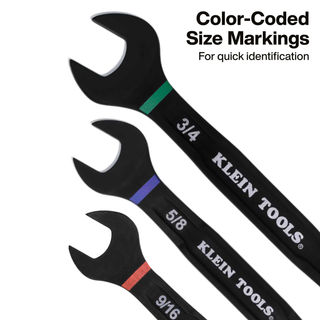 Klein Tools 69508 Ratcheting Combination Slide-Lock Wrench Set, SAE, 8 Pc.