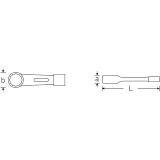 Stahlwille 42010075 8 Striking face ring Spanner, 75 mm