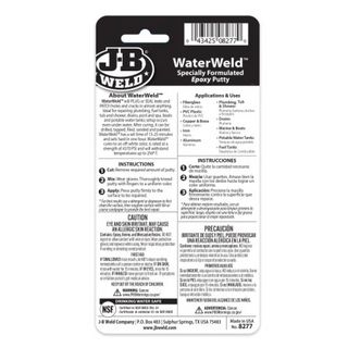 J-B Weld 8277 WaterWeld Epoxy Putty, 2 oz.
