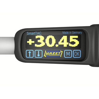 Hazet 7292-5STAC 14 x 18 mm insert square ∙ hollow ∙ 1/2 inch (12.5 mm) square ∙ solid Electronic torque wrench with built-in angle gauge ∙ 20 – 200 Nm ∙ 15 – 150 lbf.ft ∙ ±1%