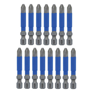Wiha Tools 70242 TerminatorBlue Impact Bit Phillips #2 - 2 Inch - 15 Pack