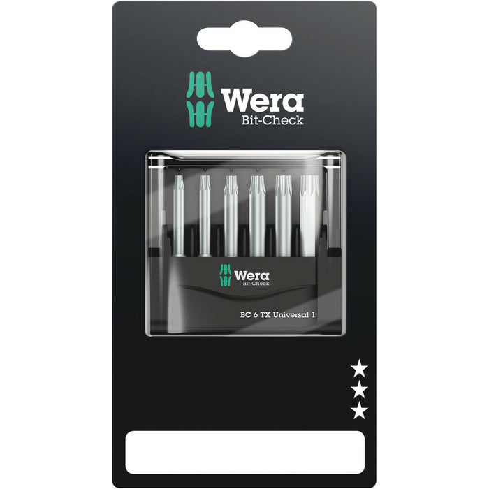 Wera Bit-Check 6 TX Universal 1 SB, 6 pieces