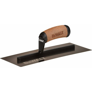 Dewalt DXTT-2-971 4 in. x 12 in. Curved Stainless Steel Finishing Trowel with Leather Composite Handle