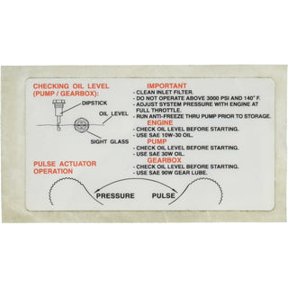 Ridgid 66142 Instruction Decal