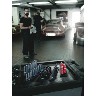 Wera Magnetic socket rail A Deep 1 socket set, 1/4" drive, 9 pieces