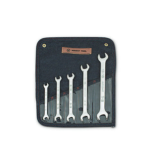 Wright Tool 735 5 Piece 3/8-Inch - 7/8-Inch Open End Wrench Set