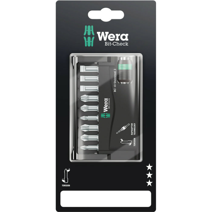 Wera Bit-Check 10 Universal 3 SB, 10 pieces
