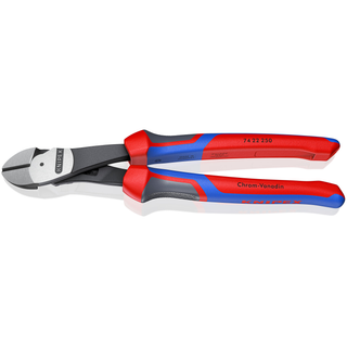 Knipex 74 22 250 KnipeXtend High Leverage 12° Angled Diagonal Cutters, 10"