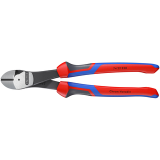 Knipex 74 22 250 SBA KnipeXtend High Leverage 12° Angled Diagonal Cutters, 10"