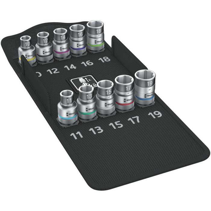 Wera 8790 HMC HF 1 Zyklop socket set with 1/2" drive, with holding function, 10 pieces