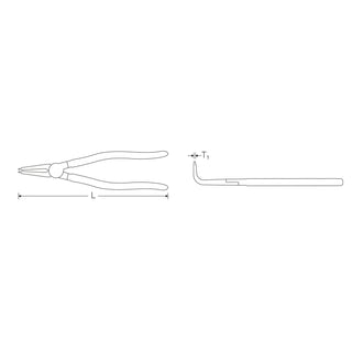 Stahlwille 65444101 Circlip pliers for internal circlips