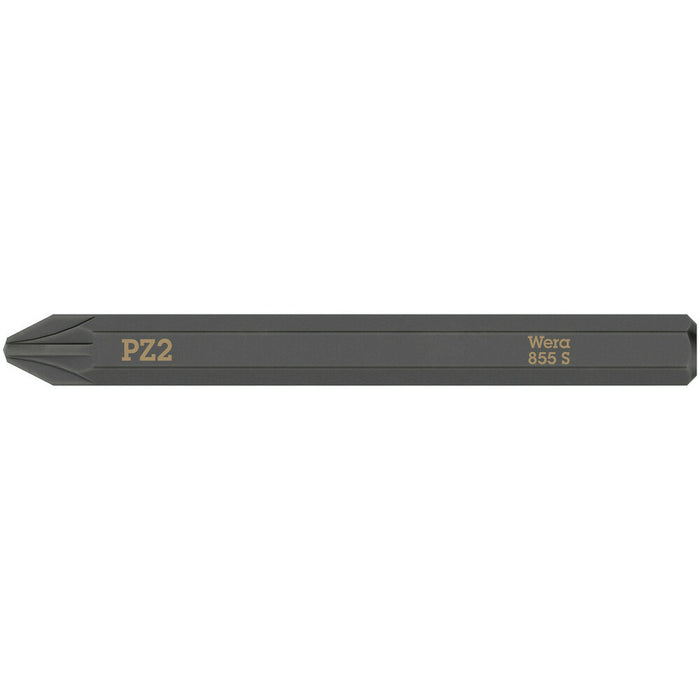 Wera 855 S Pozidriv bits for impact screwdrivers, PZ 3 x 70 mm