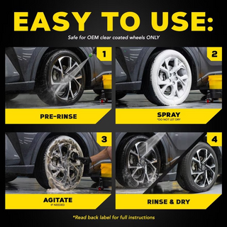 Meguiar's G250320 Hot Rims Foaming Wheel & Tire Cleaner - Quickly Powers Through Brake Dust and Grime