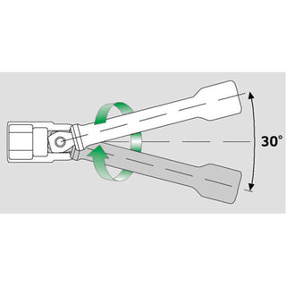 Stahlwille 13010007 509W Extension with wobble-drive, 1/2" - 130 mm OAL