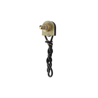 NSI 76090PW Push Canopy Mntnd SPST 6A On-Off Brass Wire