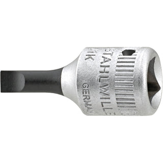 Stahlwille 01280012 41K Slotted 1/4" Slotted Socket, 1.2 x 8 mm