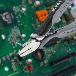 Knipex 77 02 130 ESD 5 1/4" Electronics Diagonal Cutters, ESD Handles