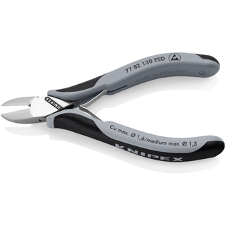 Knipex 77 82 130 ESD 5 1/4" Electronics Diagonal Cutters, ESD Handles
