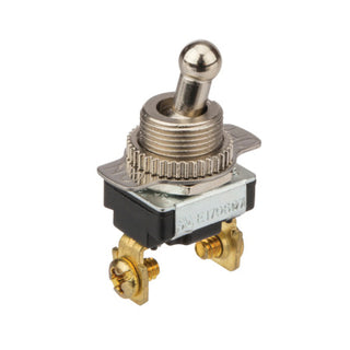 NSI 78130TS Toggle Switch SPST 6 Amps On-Off Circuit Bat Br/Ni Quick Connection