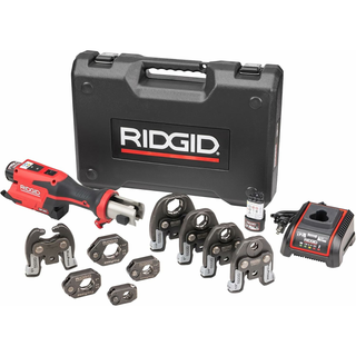 Ridgid 78208 Compact Press Tool Battery Kit with ProPress Rings, C1 Actuator