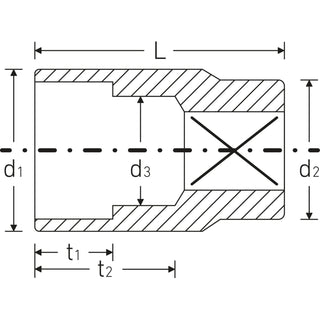 Stahlwille 02410020 45a 3/8" 12-pt Socket, 5/16"