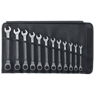 Stahlwille 96411712 17/12 Combination Ratcheting Spanner Set w/ Roll-Up Wallet