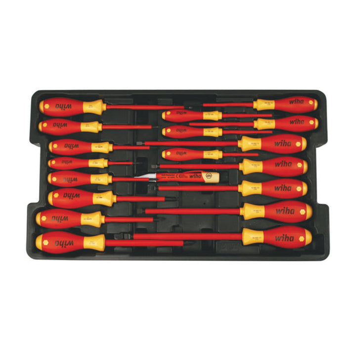 Wiha 32095 19 Piece Insulated Slotted/Phillips/Square/Terminal Screwdriver Box Set