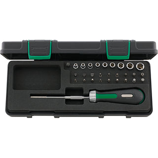 Stahlwille 96182203 4008/27/1R Ratcheting BIT Holder Set