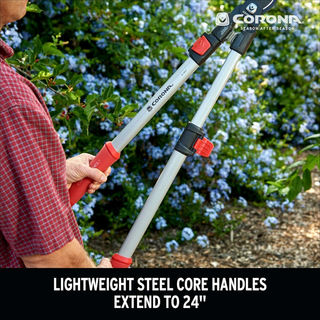Corona HS 3344 Extendable Hedge Shears with ComfortGEL® Grip, 8 in. Blades, 17 in Handles