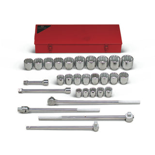 Wright Tool 829 1-Inch Drive 29 Piece 12 Point Standard Socket Set