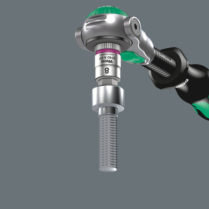 Wera 8740 A HF Zyklop bit socket with holding function, 1/4" drive, 5/32" x 28 mm