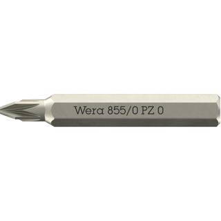 Wera 855/0 Micro Bits Suitable for Pozidriv Screws, PZ0 x 30 mm