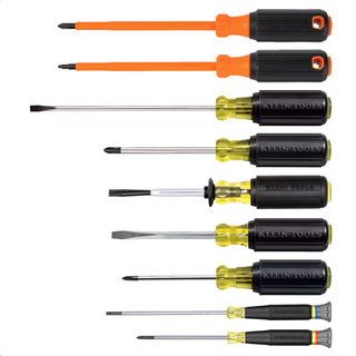 Klein Tools 85850 Electrician Screwdriver Set, 9 Pc.
