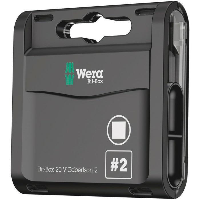 Wera Bit-Box 20 V Robertson, # 2 x 25 mm, 20 pieces
