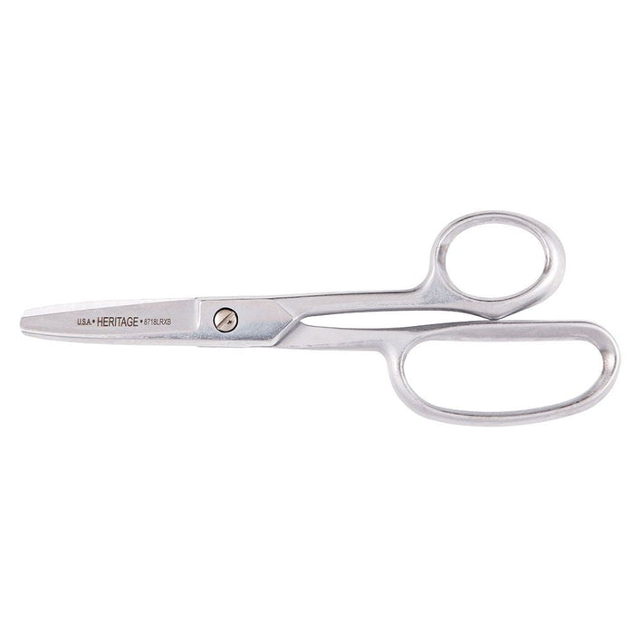 Heritage Cutlery 8718LRXB 9'' Straight Trimmer w/ Large Ring / Xtra Blunt Tips / Industrial Coating