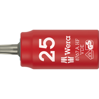 Wera 8767 A VDE HF TORX® Zyklop Bit socket, insulated, with 1/4" drive, with holding function, T25