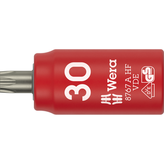 Wera 8767 A VDE HF TORX® Zyklop Bit socket, insulated, with 1/4" drive, with holding function, T30