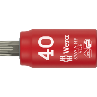 Wera 8767 A VDE HF TORX® Zyklop Bit socket, insulated, with 1/4" drive, with holding function, T40